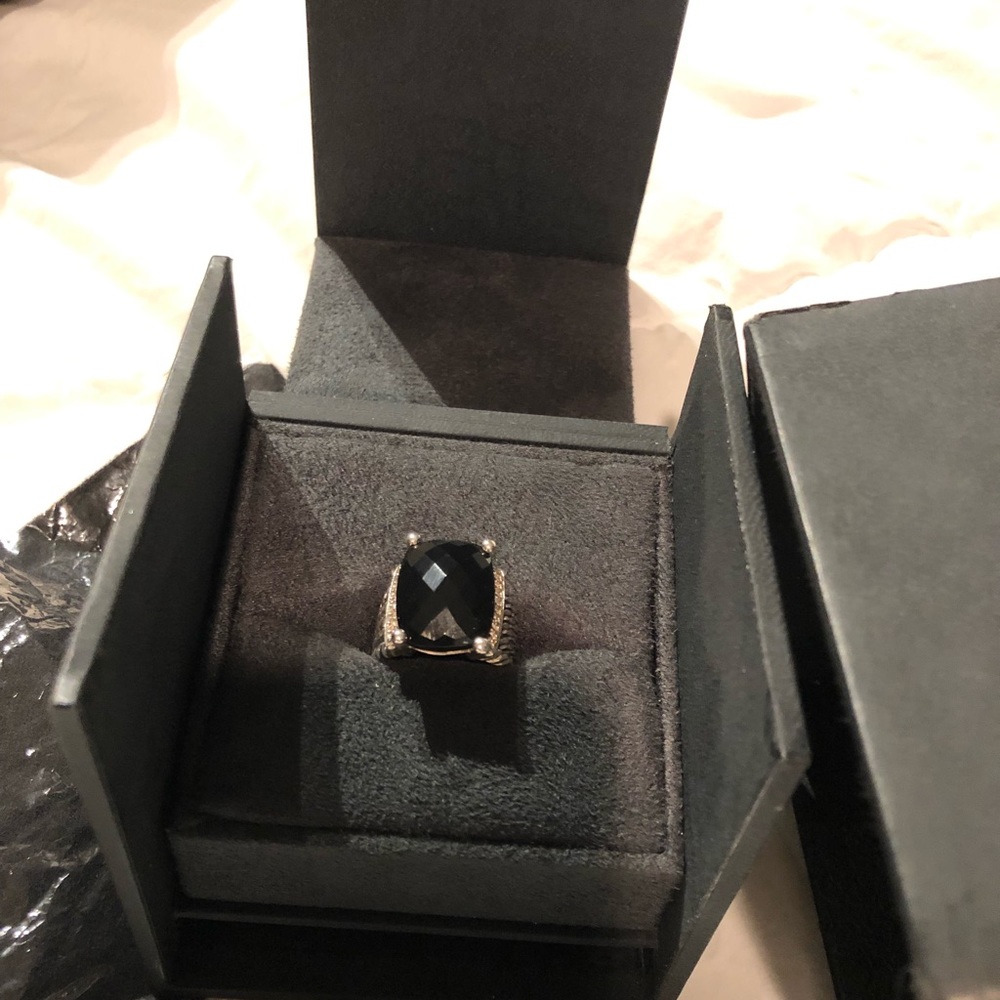 David yurman Wheaton Black onyx and diamond ring